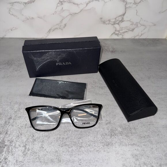 Prada PR 16WV Women's Eyeglasses Black 52 - Picture 1 of 12
